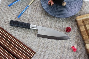 Couteau Deba japonais KAI Wasabi Black lame 15cm