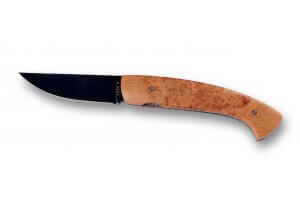 Couteau de poche artisanal 1515 lame oxydée + manche 9.5cm genévrier