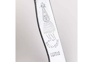 Couteau pliant Douk-Douk lame acier inox manche métal chromé 9cm