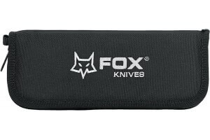 Couteau pliant Ansø FOX FX-302 manche 12cm titanium ondulé + étui