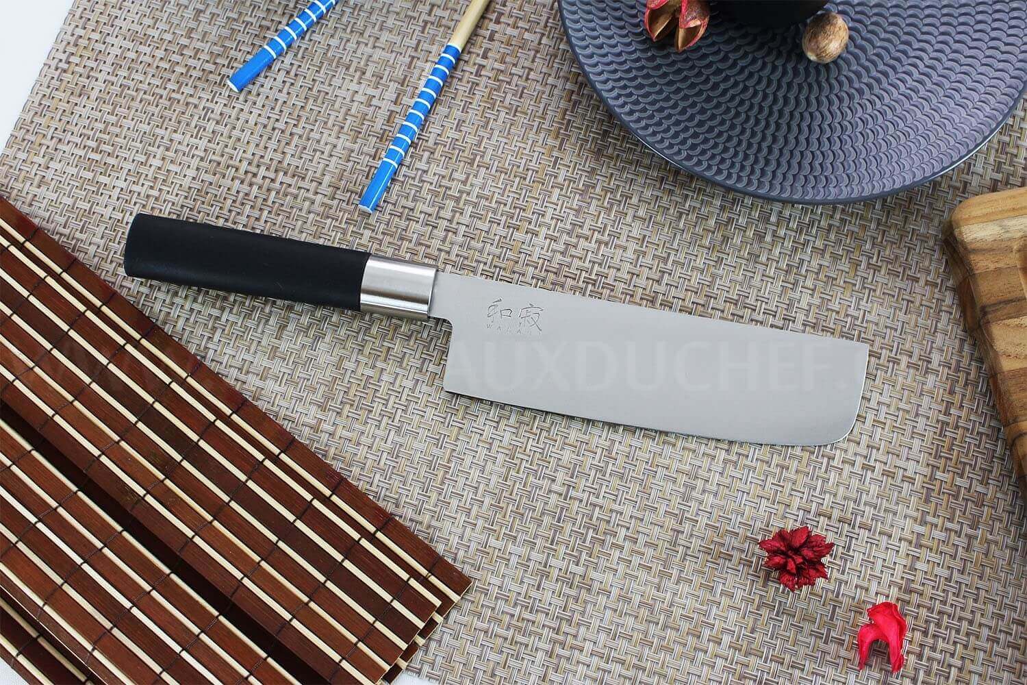 Couteau Nakiri 16.5 cm Wasabi Black Kai 
