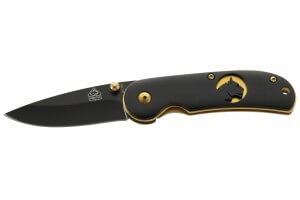Couteau pliant Puma Tec 302409 manche noir/doré 9cm