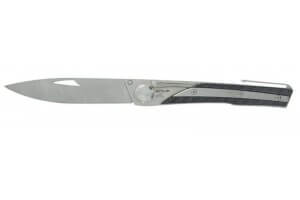 Couteau pliant Actilam S4 lame forgée manche acier/fibre de carbone 11cm