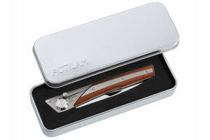 Couteau pliant Actilam S4 lame forgée manche acier/bois ipé 11cm