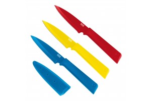 Set 3 couteaux d'office Kuhn Rikon COLORI+ revêtement multicolore