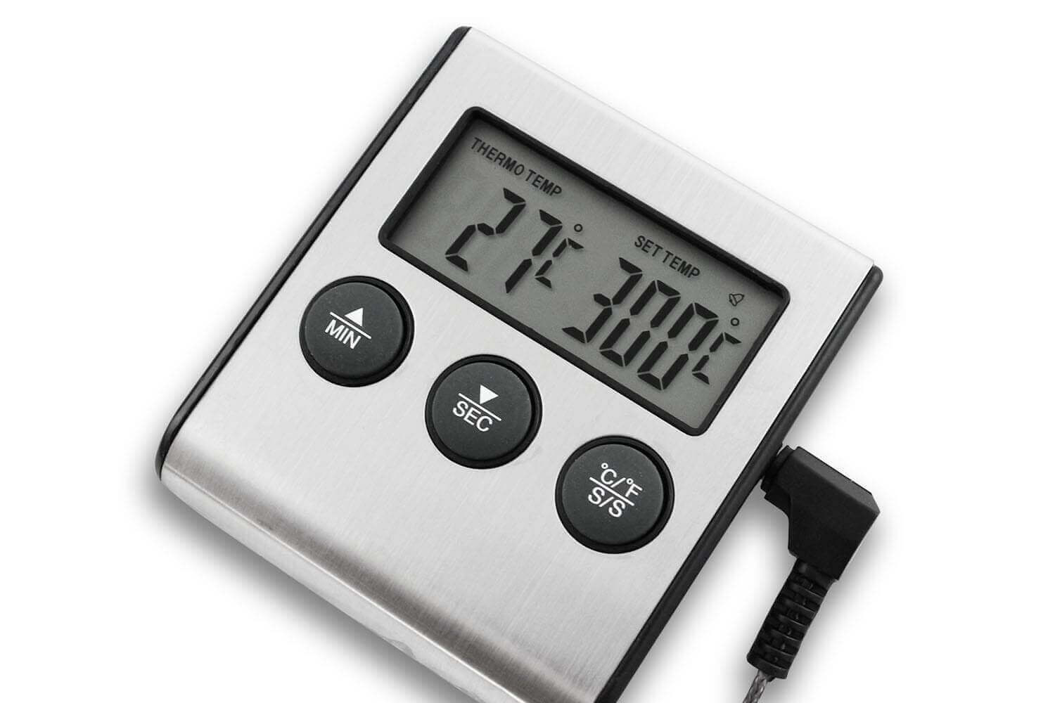 Minuteur de cuisine digital avec LED clignotante et aimant, Thermomètres  et minuteurs