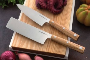 Couteau Santoku Due Cigni Hakucho 18cm manche olivier