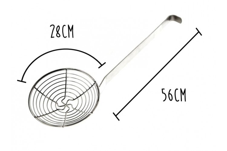 Ecumoire à friture en inox - Diamètre 28cm Ecumoire à friture en inox - Diamètre 28cm