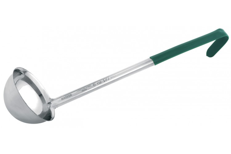 Louche professionnelle Matfer 17,7cl acier inox monobloc 95mm manche vert