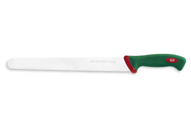 Couteau à jambon professionnel SANELLI Premana lame 32cm manche vert
