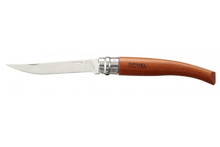 Couteau opinel éffillé n°8 lame 8cm virole tournante manche padouk