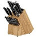 Bloc en bois Berghoff Essentials 14 couteaux + 1 fusil + 1 sécateur + 3 planches à découper