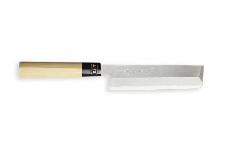 Couteau Usuba japonais artisanal JIKKO Jyousaku White 2 Steel manche magnolia