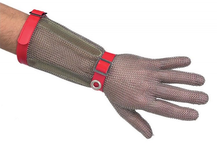 Gant de protection Niroflex avec manchette en cotte de maille inox - Taille M