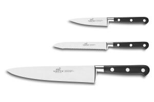 Pack essentiel 3 couteaux de cuisine Sabatier Idéal Inox 100% forgé