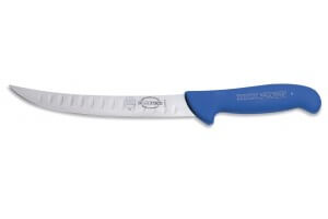 Couteau de boucher Dick Ergogrip lame alvéolée 26cm manche bleu