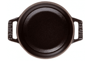 Cocotte ronde en fonte émaillée STAUB noir mat