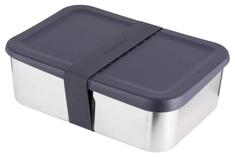 Bento Lunch Box Berghoff Essentials inox + bande extensible silicone - 0.7L