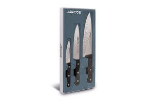 Coffret 3 couteaux de cuisine Arcos Universal manches 3 rivets