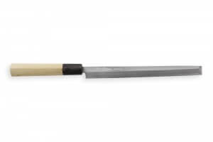 Couteau takohiki japonais artisanal Yoshihiro Jyosaku White 2 steel 21cm