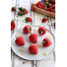 Moule pâtissier fraise Silikomart en silicone blanc