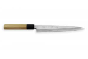 Couteau yanagiba japonais artisanal Yoshihiro Hongasumi White 2 steel 21cm