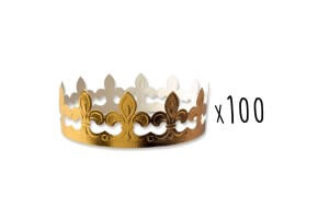 Boite de 100 couronnes des Rois - Carton doré