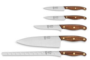 Trousse en cuir 5 couteaux de cuisine Au Nain Bistronome