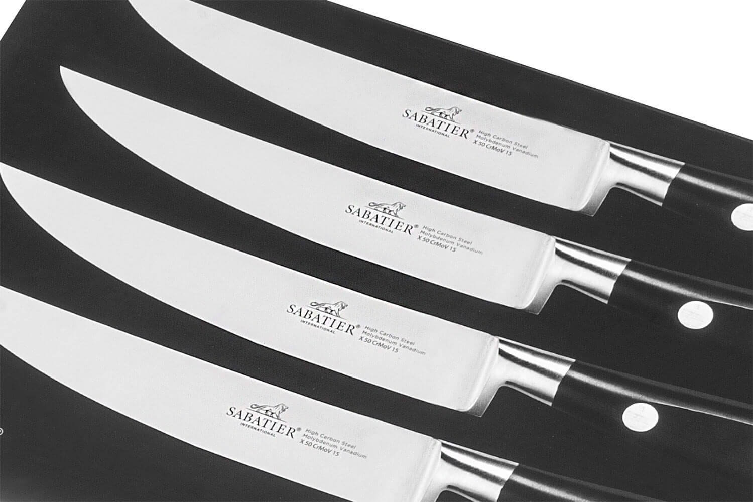 Coffret 4 couteaux à steak Gaucho Sabatier - Manches en bois hêtre