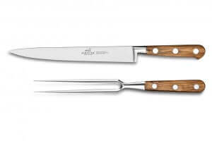Coffret couteau SABATIER Provençao tranchelard 20cm + fourchette à viande