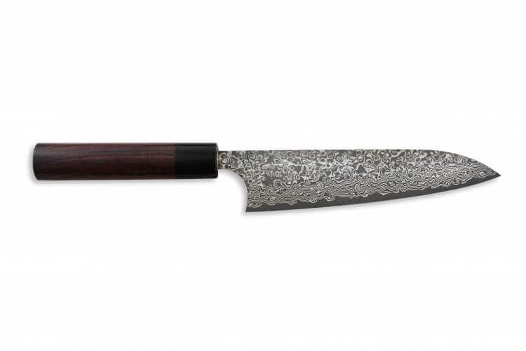 Couteau de chef japonais artisanal Yoshimi Kato 18cm VG10 Nickel Damascus