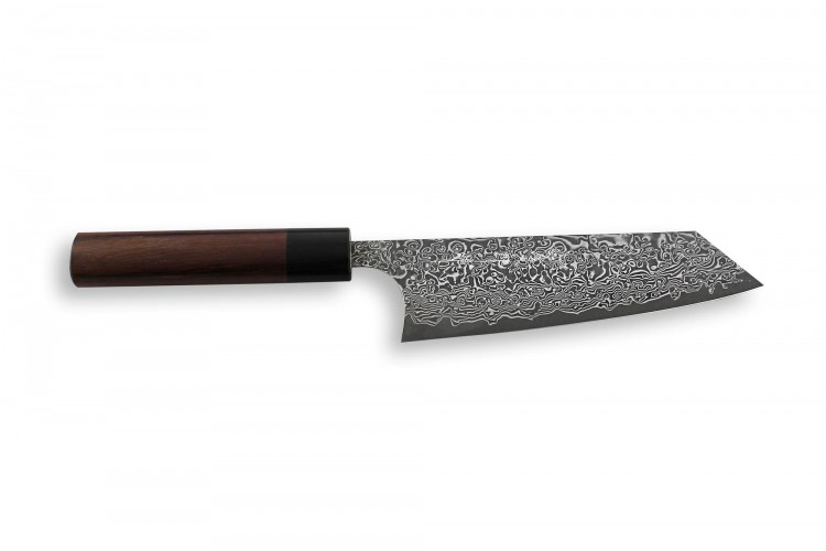 Couteau bunka japonais artisanal Yoshimi Kato 16.5cm VG10 Nickel Damascus