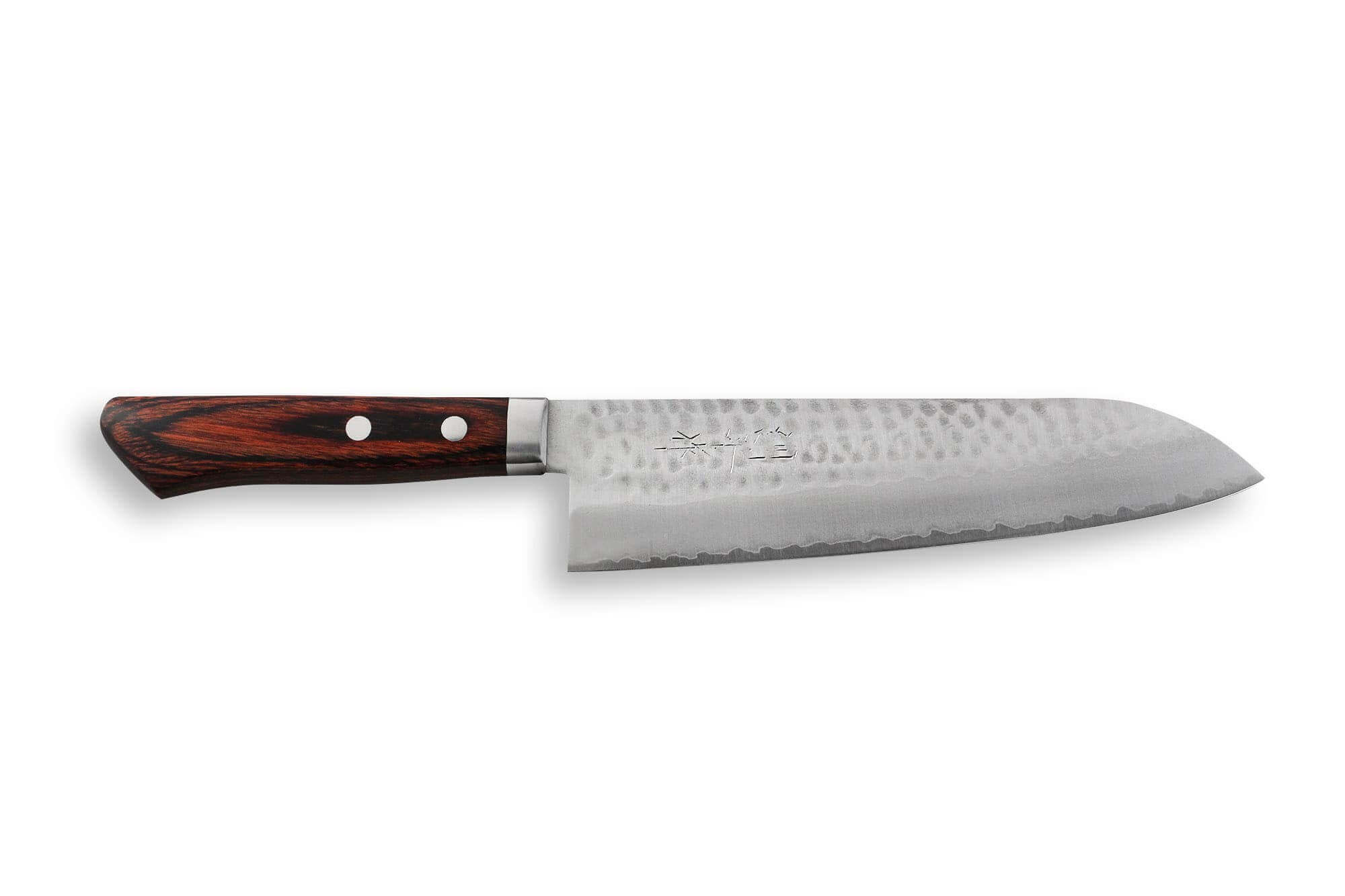 Couteau Cuisine de Chef 18 cm - Couteau Japonais Lame Lame Acier Martele  2.5 mm Robustesse 58 HRC - Professionnel - Manche Bois - Coffret Cadeau  Bois - Couteau - Achat & prix