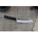 Couteau santoku japonais Shizu Hamono Yamato martelé 18cm manche sombre
