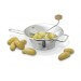 Passe-légumes 24cm acier inox + bouton en bois