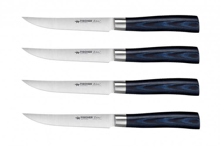 Set de 4 couteaux à steak pro Fischer ZEN extrême dureté
