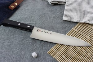 Couteau de chef japonais Kanetsugu Rev 21 lame 18cm micro dentée