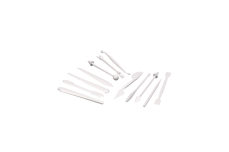 Lot de 12 &eacute;bauchoirs &agrave; p&acirc;te d'amande Matfer