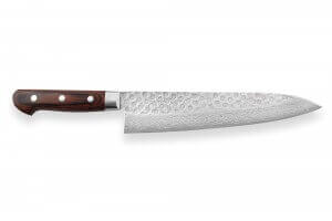 Couteau de chef japonais Kikusui Tsuchime damas 33 couches 21.5cm