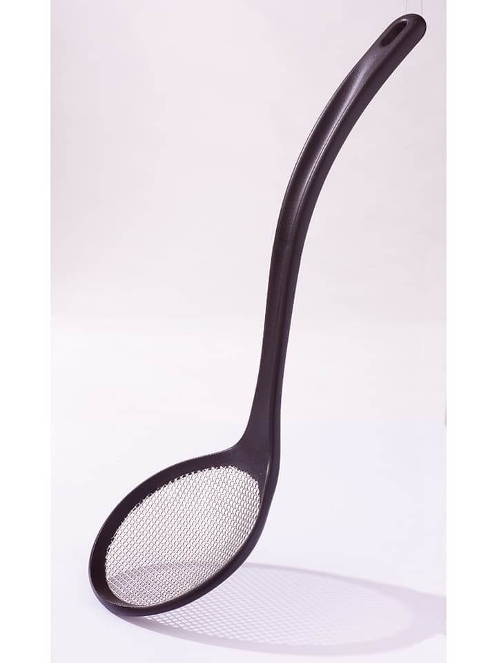 Écumoire En Silicone Monobloc Sans Couture - Antiadhésive, Pour égoutter Légumes, Pâtes, Frites (noir)