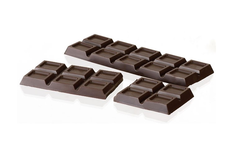 Moule pour 2 tablettes de chocolat en polycarbonate 275 x 205mm