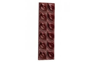 Moule pour 2 tablettes de chocolat décor amandes 85g en PC 188 x 55mm