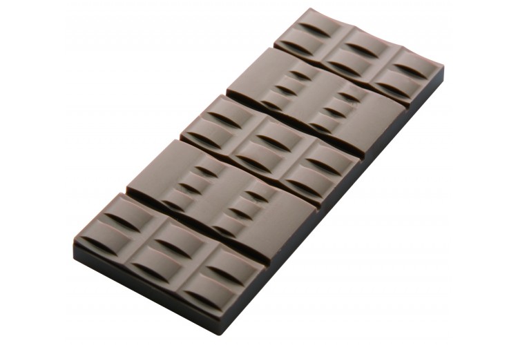 Moule pour 6 tablettes de chocolat en polycarbonate 120 x 53mm