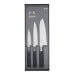 Coffret 3 couteaux Kai Wasabi Black : Universel 10cm et 15cm et Santoku 16,5cm