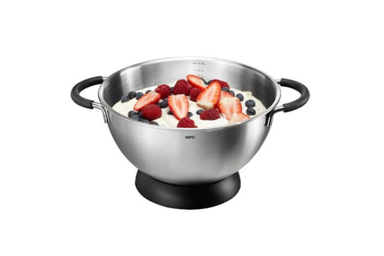 Bol mélangeur Gefu Mesco acier inox 24cm + base antidérapante