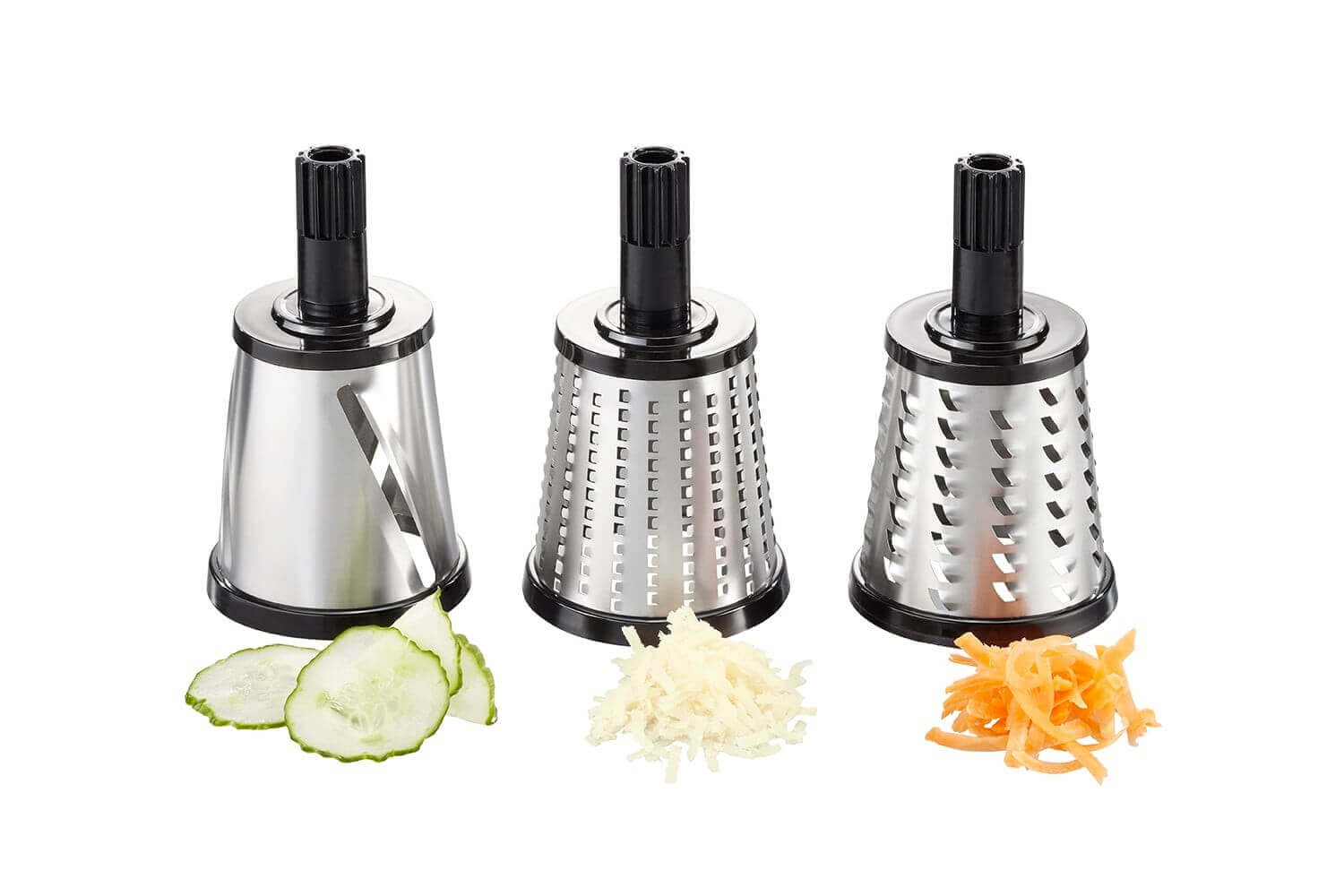 Coupe-légumes manuel, râpe à tambour tranche-légumes en acier inoxydable,  moulin à fromage, avec 3