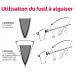 Fusil à aiguiser FISCHER en acier 25cm grain standard manche rouge et gris