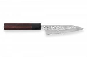Couteau universel japonais artisanal martelé Yu Kurosaki Shizuku 12cm acier SG2