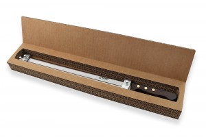Couteau à saumon / jambon Au Nain 40cm barrette réglable manche bois
