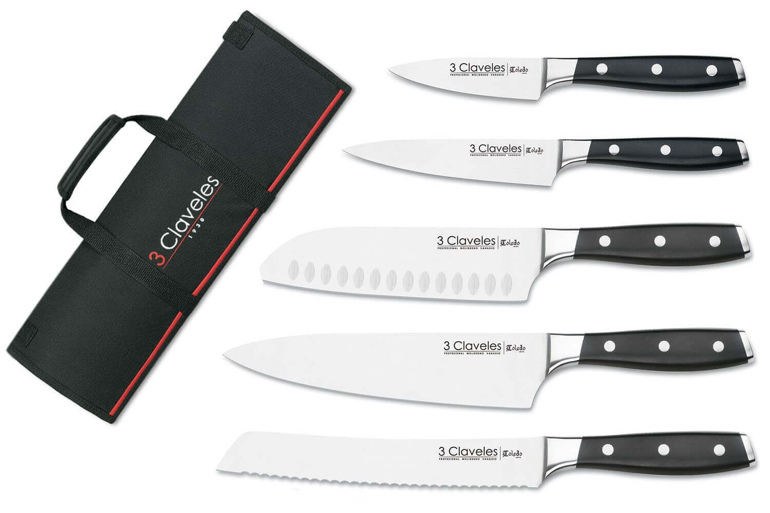  Couteau forgé pour Cuisinier 10 Pouces 3 claveles Toledo  25 cm 